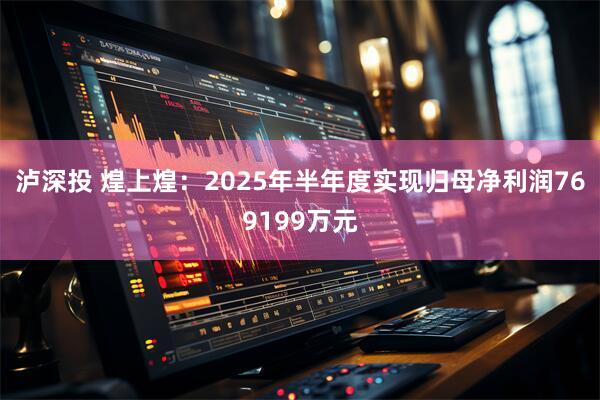 泸深投 煌上煌：2025年半年度实现归母净利润769199万元